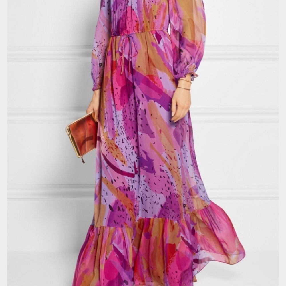 Diane Von Furstenburg pink floral Maxi - Picture 7 of 8